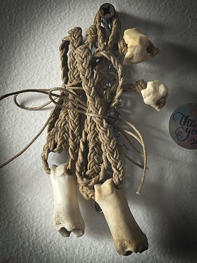 1 Tribal Style Ethically Sourced Bone and Cord Necklace
