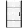 Shower Doors Tempered Glass 100x178 cm Black Image 3