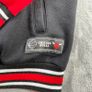 Chicago Bulls Mens Varsity Bomber Jacket Black Basketball Logo NBA Size Medium Image 2
