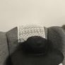 french vintage straw hat, black with yellow rosette and black netting Image 3