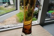 Mid Century Amber Glass Vase Bo Borgstrom Aseda