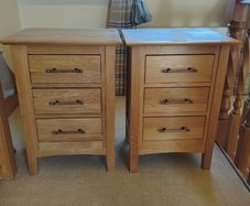 two bedside lockers