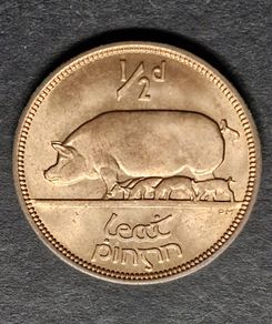 Ireland 1967  1/2 d  Half Penny  UNC