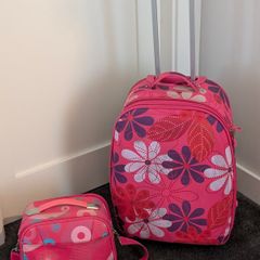 Pink Floral Suitcase Set with Vanity Case Bargain