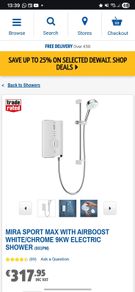 Mira Sport Max with Airboost White/Chrome 9kW Electric Shower (931PM)