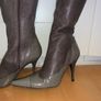 Pied A Terre Women's Grey Leather Boots Image 2