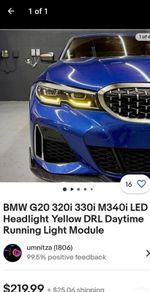 Yellow Drl Bmw G20