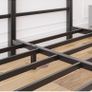 16cm Low Profile Double Bed Frame with Headboard, 4ft6 Metal Sturdy Steel Slat Support, Noise-Free 135x190cm Platform Mattress Base, No Box Spring Needed, Black Image 3