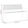 Garden Bench Black 120 cm Steel Image 4