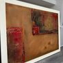 Large Abstract Canvas Painting (Earth Tones & Red) Image 2