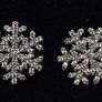Pandora Sparkling Snowflake Necklace and Matching Earrings Set New Image 4