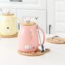 Cat Mug Cute Ceramic Coffee Cup with Lovely Kitty lid Spoon,Morning Cup Tea Milk Christmas Mug 380ML Image 3