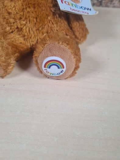 Rainbow BUNGLE soft toy teddy plush bean toy beanie Tagged vintage