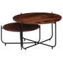 Coffee Table Set 2 Pieces Solid Acacia Wood 60x35 cm Image 2
