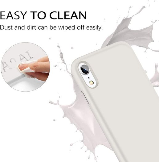 Liquid Silicone Case For iPhone XR Luxury Thin Soft Phone Cover New Grey - FHT7IPXRLK