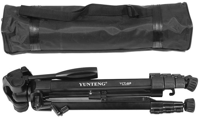 Professional Camera Tripod Kit with Double Support 360 Degree Pan Pan Head Realease Quick Release Plate for Nikon Canon Panasonic Sony Olympus Pentax