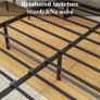 Double Bed Frame with Storage Wooden Headboard Shelf Image 3