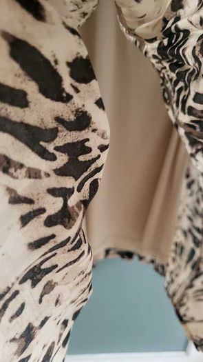 GEORGE beige and black print layered dress Sz 16UK - Bnwt Rrp 16 Sterling