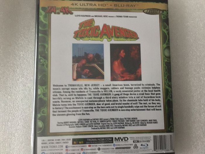 The Toxic Avenger 4K  Original Region Free American Import