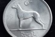 Ireland - 1968 - Irish 6d - 6 Pence - Wolfhound - KM.13a - High Grade - [2695]