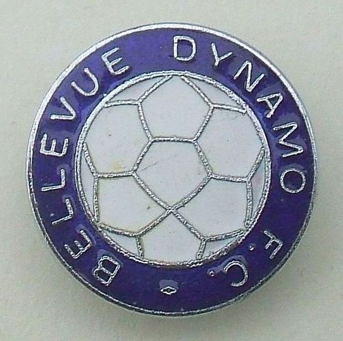 Bellevue Dynamo Football Club - team supporter's enamel badge (c.1970). Scarce badge.