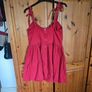 Asos Design Red Denim Dress Image 5