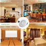 10x Recessed Ceiling Lights GU10, 5W 600LM Cool White 6000K, Round Metal Matte White Recessed Downlights 30 Swiveling with 5W Bulbs, Spotlights Ceiling Lights 220V-240V, (Hole Size:68mm-80mm) Image 7
