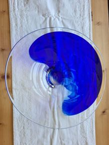 John Rocha Waterford Crystal Large Cobalt Blue Statement Bowl 36 cm