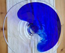 John Rocha Waterford Crystal Large Cobalt Blue Statement Bowl 36 cm