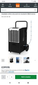 Costway 66 L/Day Commercial Dehumidifier