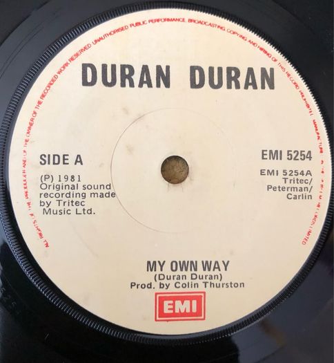 Duran Duran - My Own Way (1981) Irish 7"