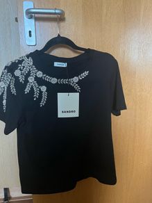 Sandro top will Jewels. Size 0 . Uk 8-10
