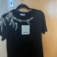 Sandro top will Jewels. Size 0 . Uk 8-10