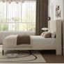 Double Bed Frame with Headboard, Vertical Channel Tufted Image 5