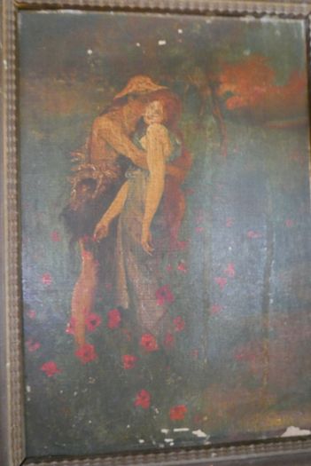 Antique Oil on Canvas with signature 16,4" x 12,4"