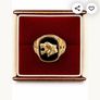 Vintage 9ct yellow gold panther head ring size  R Image 7