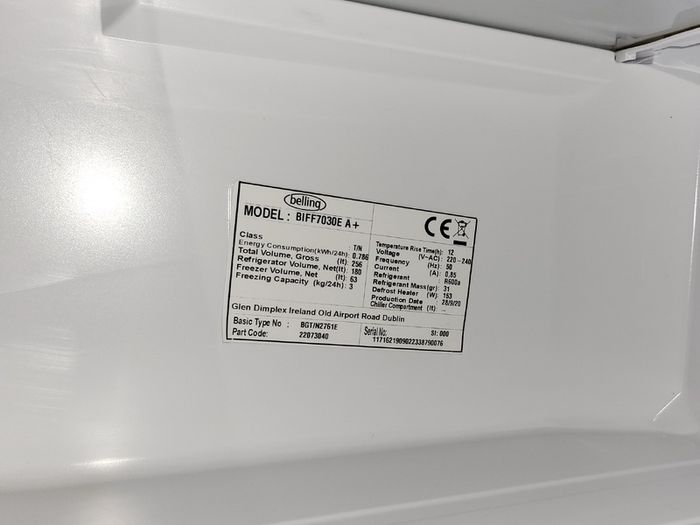 Belling 54cm Frost Free Fridge Freezer BIFF7030E
