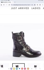 Leather Biker Boots - Spanish brand Regarde Le Ciel - UK 5.5 to 6 - BNWT RRP 145