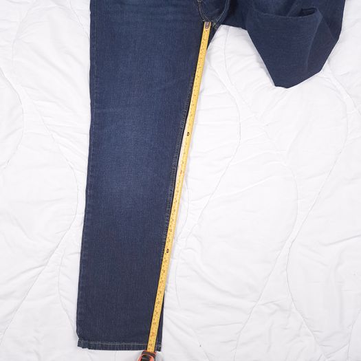Levi's Dark Wash Indigo Navy Blue 511 Slim Straight Leg Jeans W42/L34