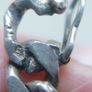 Vintage Sterling Silver 925 Figaro Necklace 20" Long Chain Link Flat Vintage Silver Sterling Gift Men 37,6g Image 7
