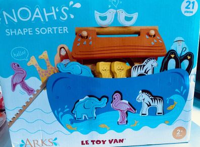 Brand New Le Toy Ban Noah's Shape Sorter 21 pieces