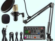 main image for ad Podcasting Equipment Kit With Stand Condenser Microphone Pro Audio Mixer For PC, Laptop, Smartphone, Gaming Recording, Streaming, Podcasting, Studio, Condenser, Microphone For Video