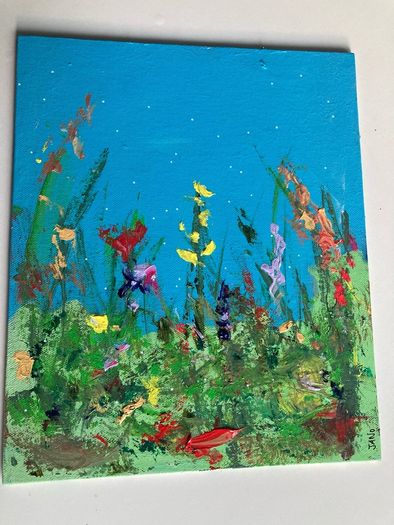 Original painting Floral Art original Irish art painting Gift