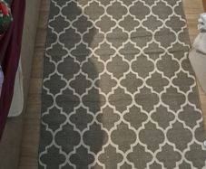 Grey floor rug