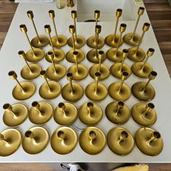 Ikea Fulltalig Metal Candle Stick Holders Brass Colour