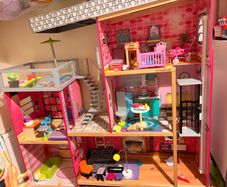 Kidkraft wooden doll house and accessories