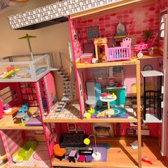 Kidkraft wooden doll house and accessories