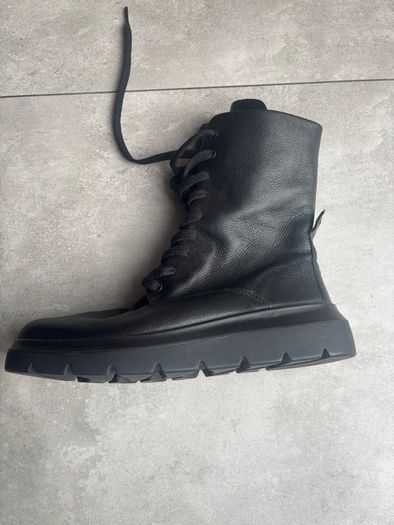 Ecco black leather lace-up boots - size 41