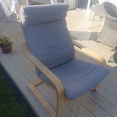 IKEA armchair and footstool