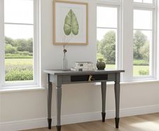 Black & Gold Dragonfly Console Table with Drawer
